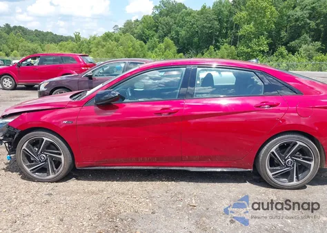 2023 Hyundai Elantra N Line из США, поврежденный, VIN KMHLR4AF1PU485874